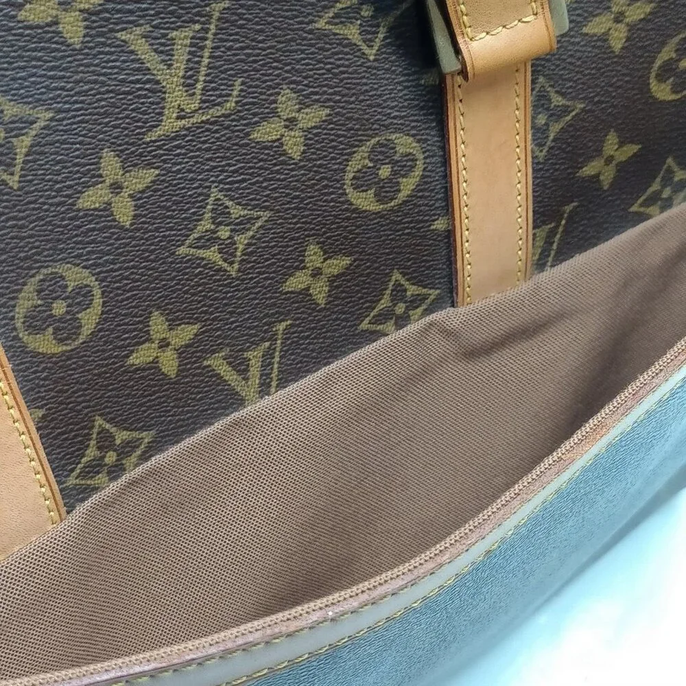Louis Vuitton Monogram Canvas Briefcase with Vachetta Trim (brown, tan)